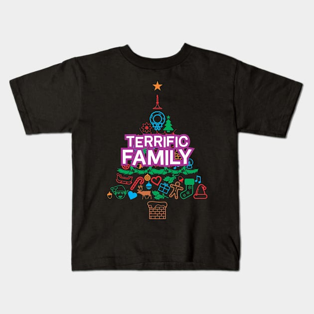 Terrific Family Gift - Xmas Tree - Christmas Kids T-Shirt by Vector-Artist